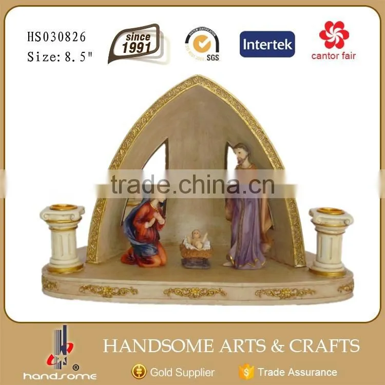 8.5 Inch Resin Holy Family Catholic Religious Candles