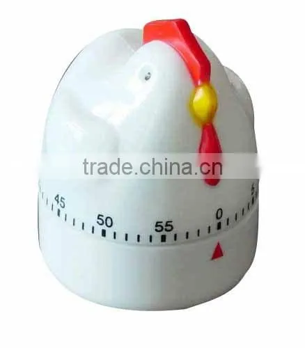 Rooster design plastic kitchen sound timer/mechanical timer