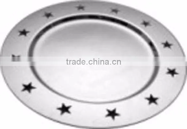 golden stylish indian centerpiece charger plate