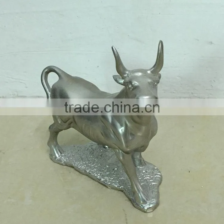 Polyresin bull sculpture