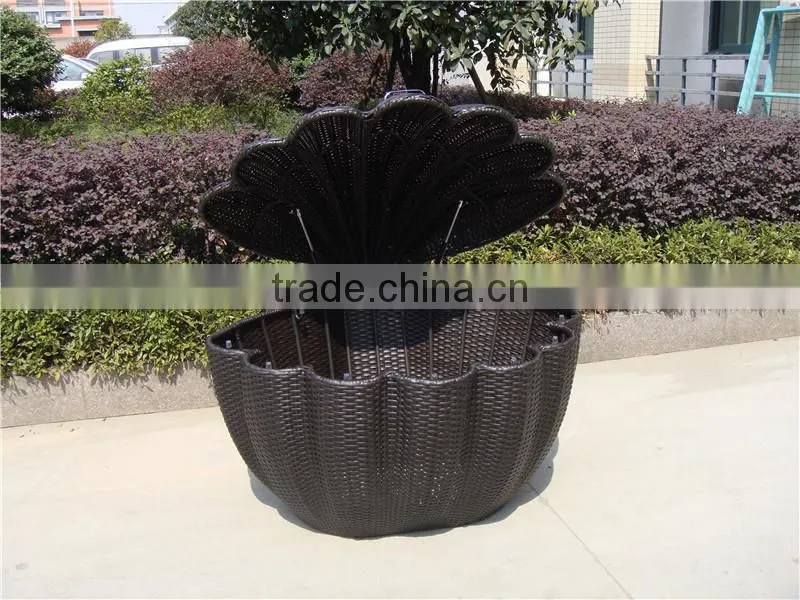 Shell Shape Outdoor Furniture Rattan Storage Boxs