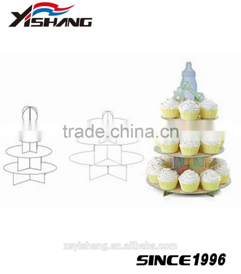 Retail shop 5 tiers cardboard stand cake display