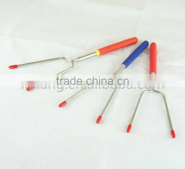 Stainless steel telescopic bbq fork