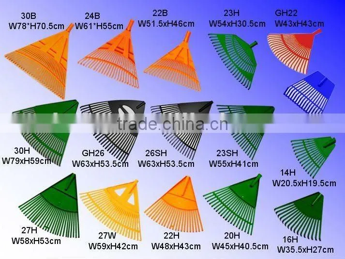 25 teeth long handle plastic lawn rake (25H)