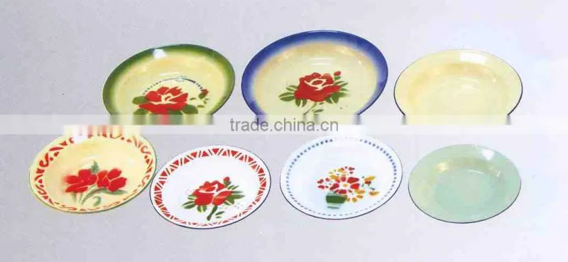 enamelware 14-26cm white porcelain enamel soup plate plain