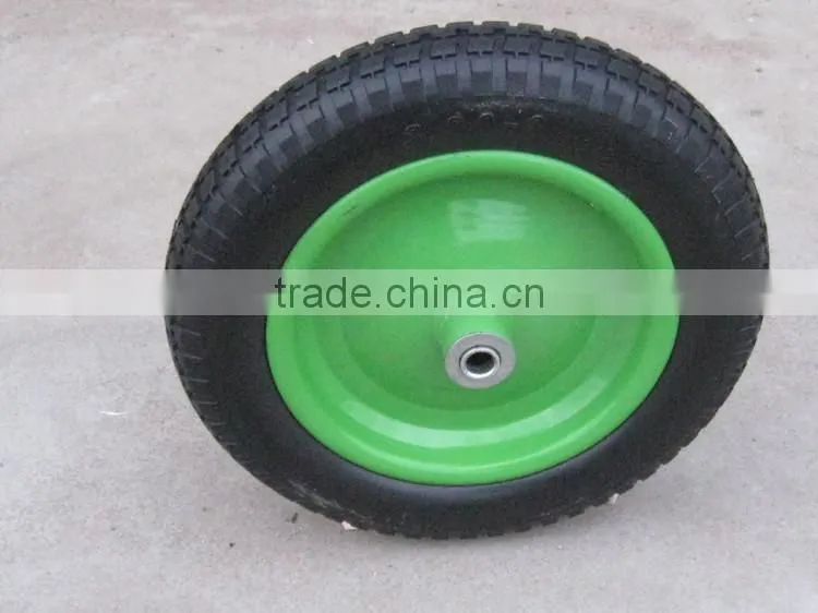 3.0-8 puncture proof pu wheelbarrow tyre wheel for sale made in china