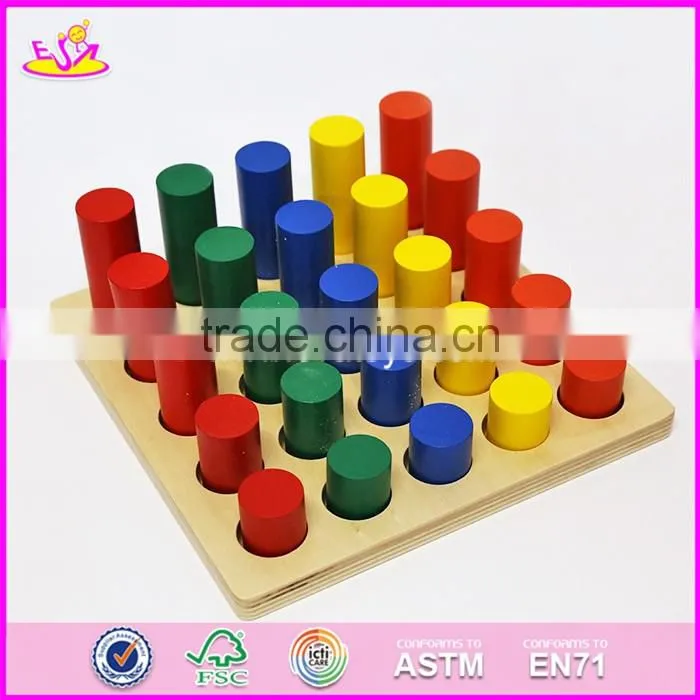 2017 New design toddlers geometry blocks wooden montessori learning materials W12F013