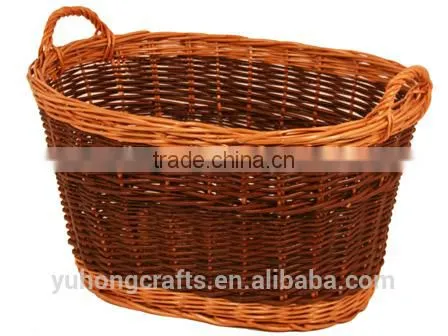 Chinese Traditional Cheap Willow Basket with Ear Handles