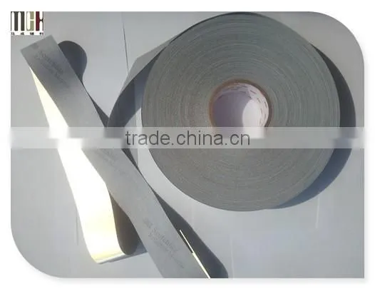 Sliver stretch reflective fabric trim tape for vest