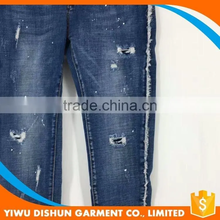 Women wholesale sexy ripped model jeans pants