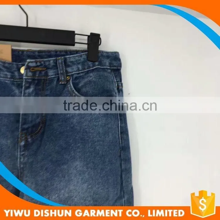 Women latest design straight pants jeans with holes