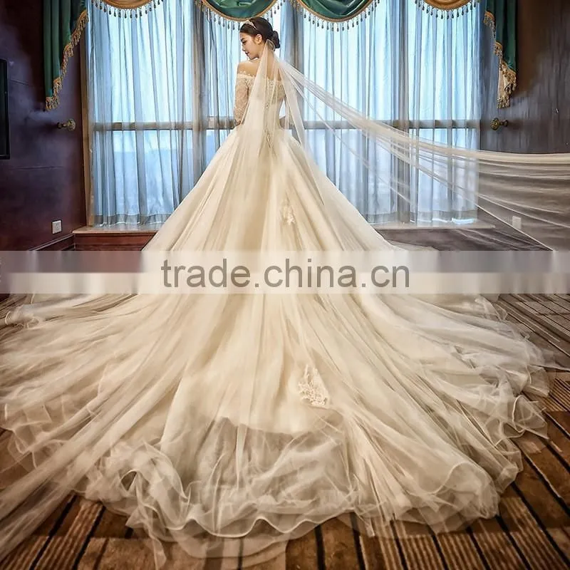 New Arrival Sexy A-Line Lace Wedding Dress 2017 Romantic Robe Mariage Vestido Dresses