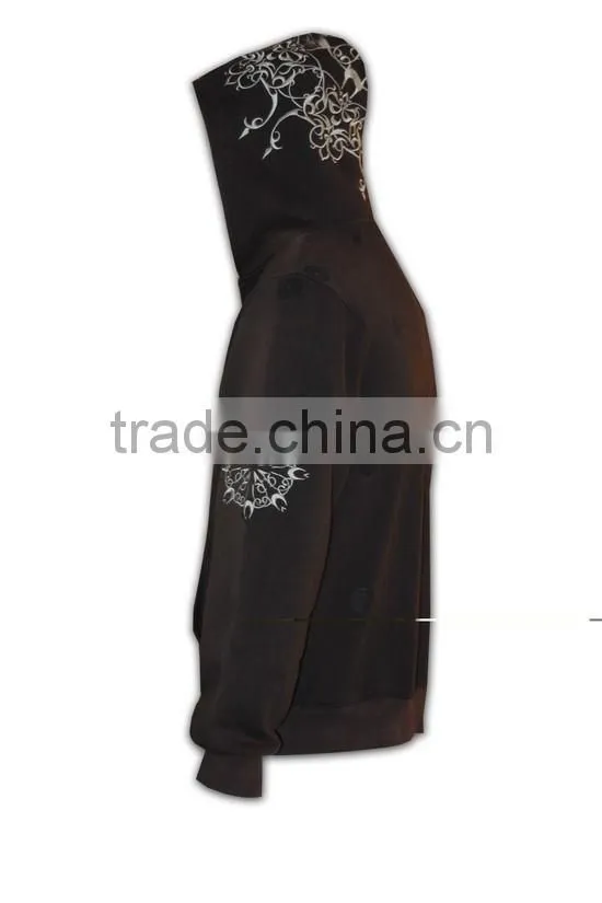 High quality slim fit zip up ribbed cheap custom logo half zip hoodie