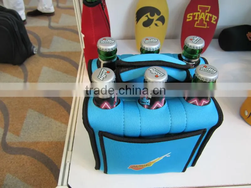GR-B0134 durable neoprene bottle cooler bag with six space