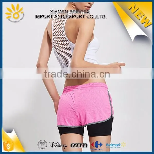 Good quality custom outdoor breathable women sexy running mesh top