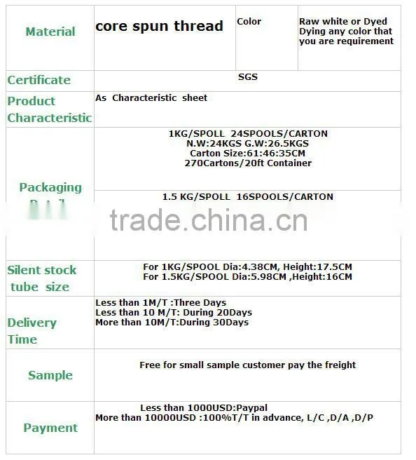 super cotton poly core spun sewing thread