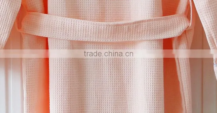 Soft Cotton Waffle Women Bathrobe, 100% Cotton Wholesale Bath robe