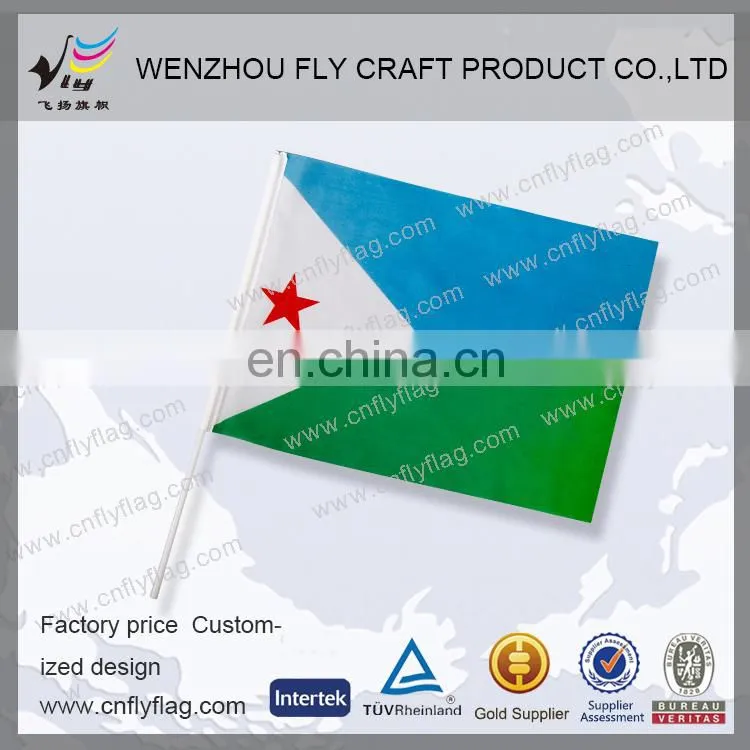 100% 68D polyester hand flag for sports, promotion, voting, political campaign