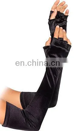 Beauty`s Love Wedding Accessory Sexy Women Lace Fabric Satin Gloves