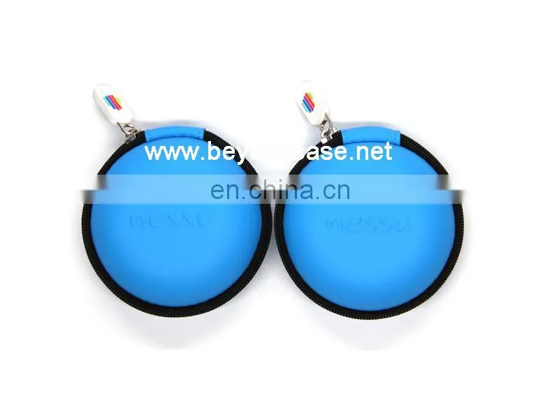 Handsfree Earset Case, Zippered Earbud Case, EVA Earphone hard Case