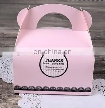 2015 custom folding 300gsm paperboard & paper cake box for wedding