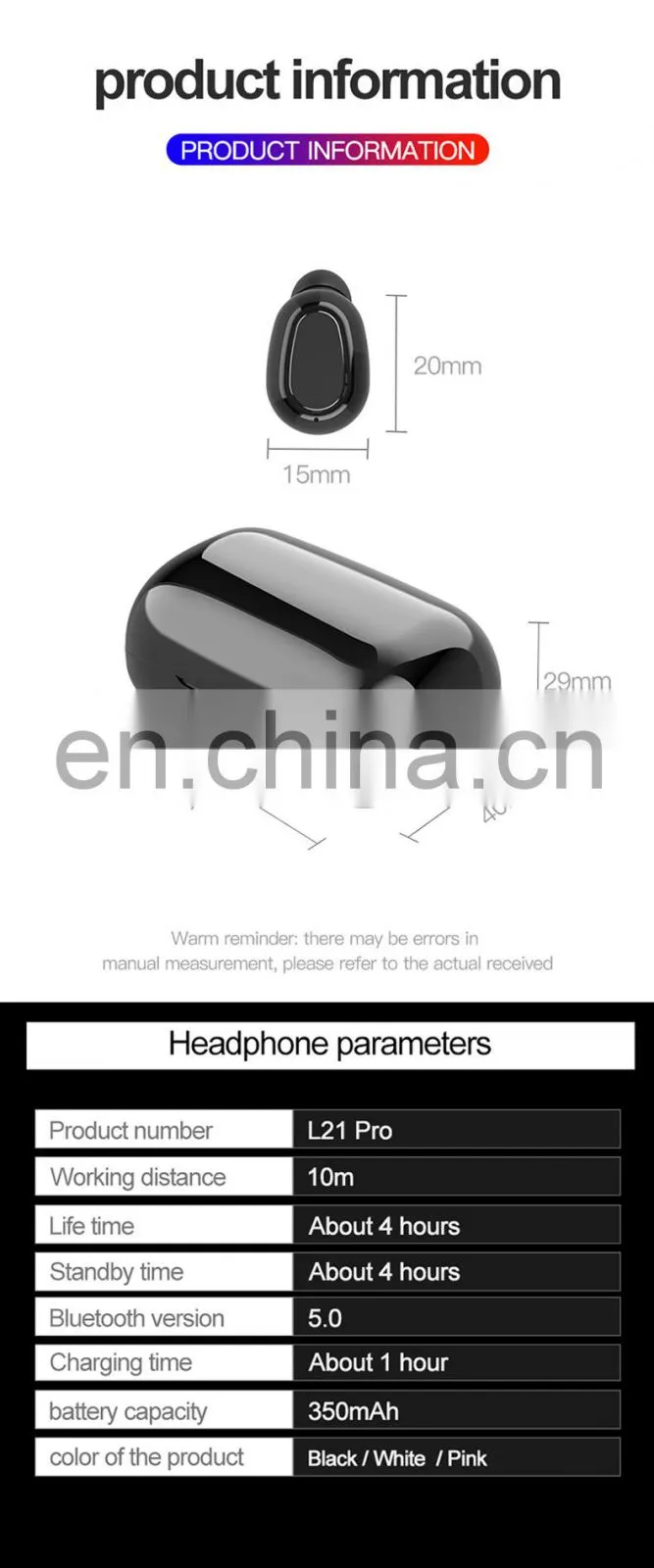 feixin 10 Years ODM & OEM Manufactory Mobile Phone Accessories blututh earphone mini headphone ear buds wireless earbuds