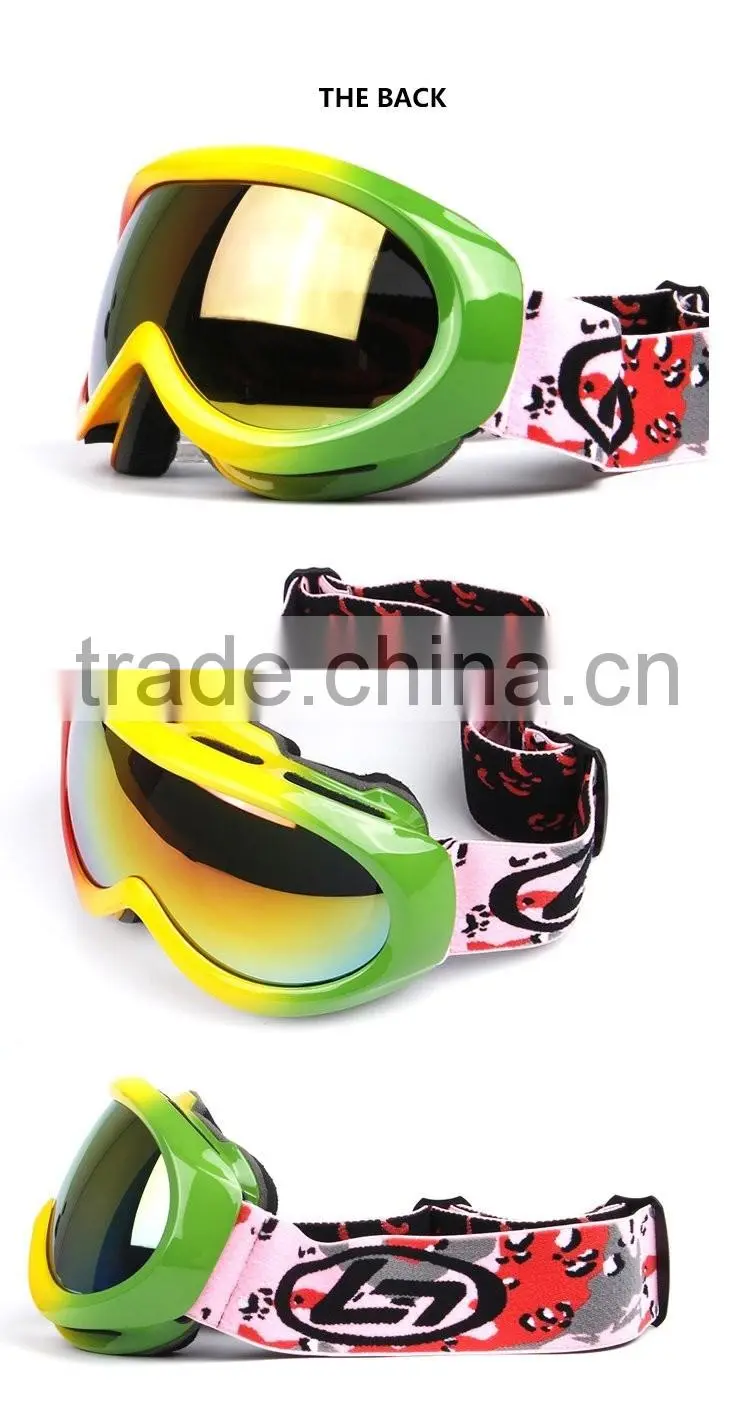 Snowmobile Snowboard Skate Bikeboard Ski Goggles with Wide Vision Anti-fog UV Cut Snow Multicolor Professional Mountain Climbing