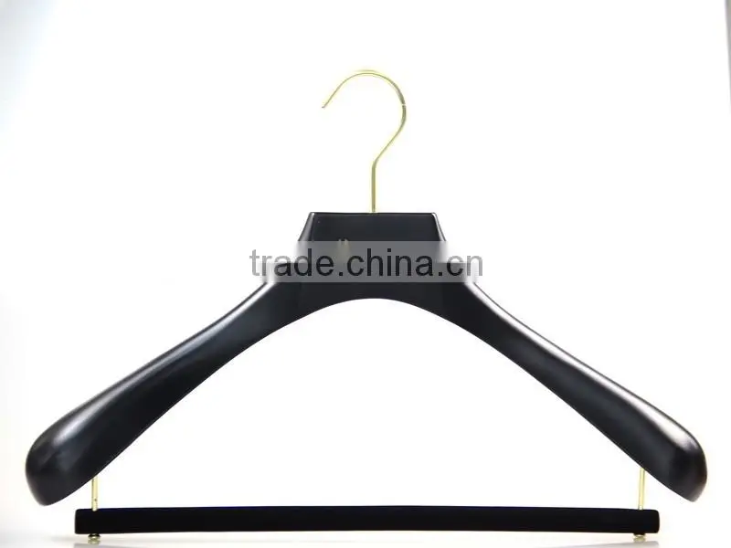 high end custom wooden hanger wide shoulder wooden hanger for suits