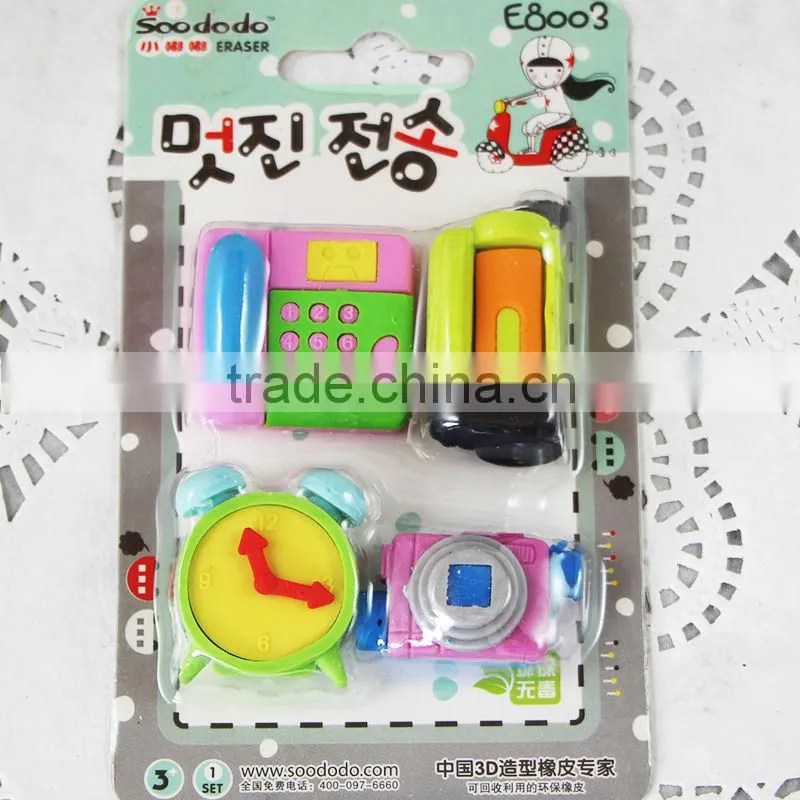 Novelty guitar shaped stationery gift rubber eraser