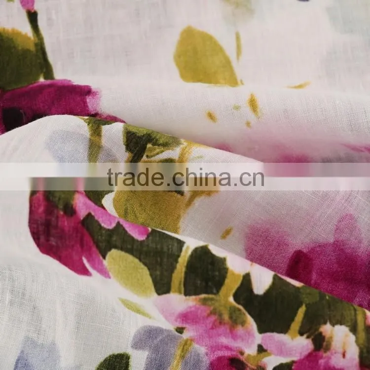 17*21 printed linen fabric,women's fashion dress fabric,100% linen fabric