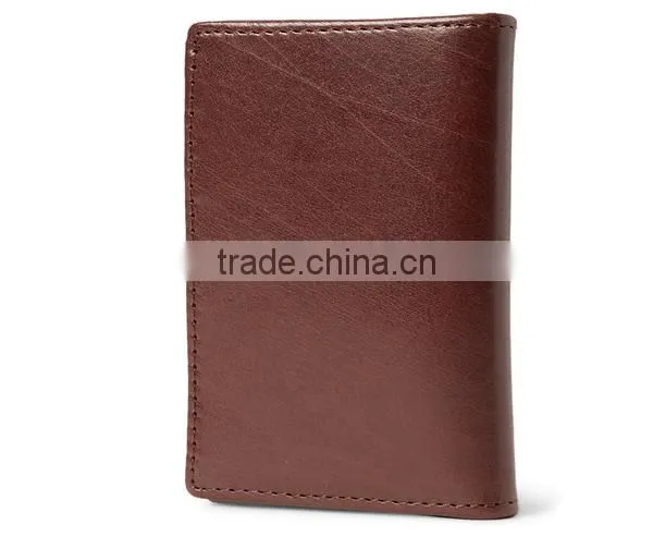 Wholesale Italian leather RFID card holder wallet for men