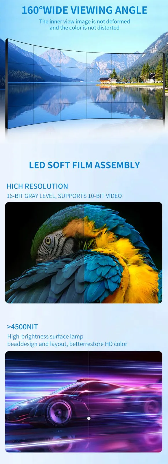 P1.25 P1.53 P1.86 P2 P2.5 P3 Soft LED Modules Flexible Indoor Soft Led Display Module Curved LED Display Screen