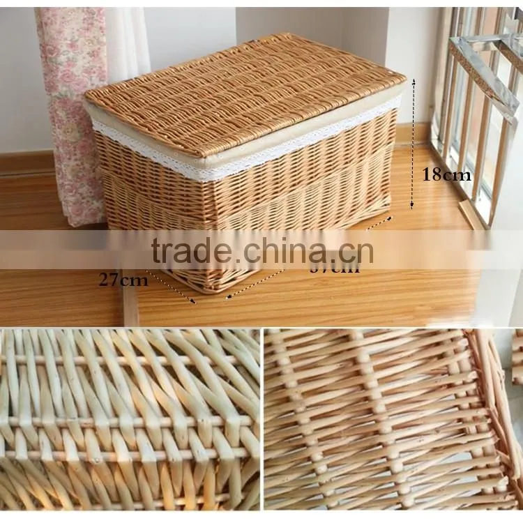Handmade wicker basket,willow basket,wicker basket with fabric lining
