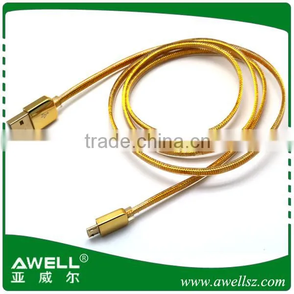 Best price gold plated connector cable for andriod & Iphone