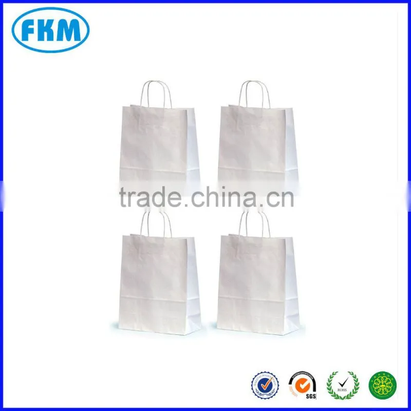 White Kraft Paper Bags Merchandise Shopping Party Favor Gift 10"x8" Lot Handles