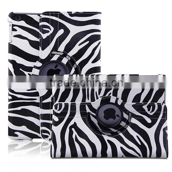 Factory Wholesale Zebra Stripe flip cover case for tablet