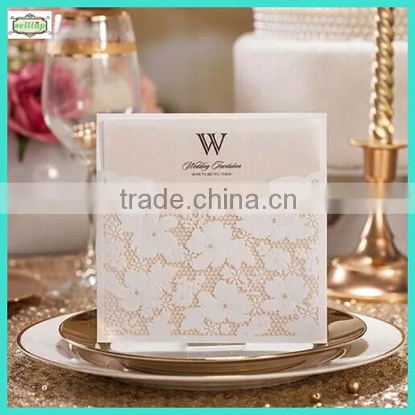 2014 high quality chinese wedding invitation card