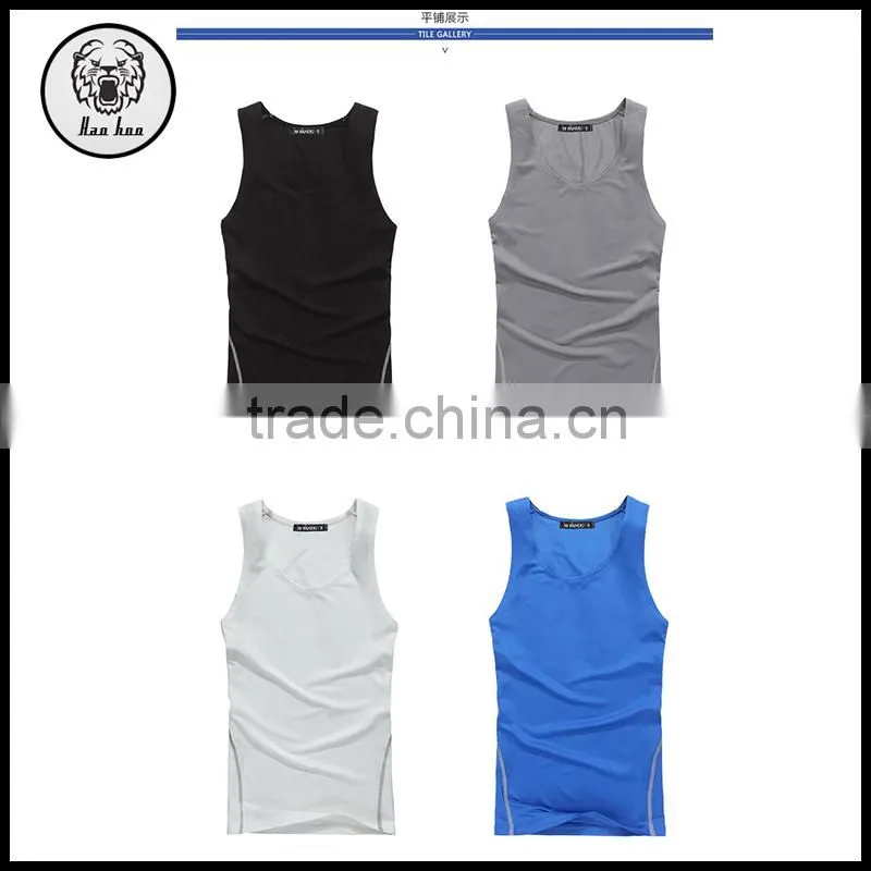 Wholesale 100% Cotton Plain Colorful Gym Singlets for Men