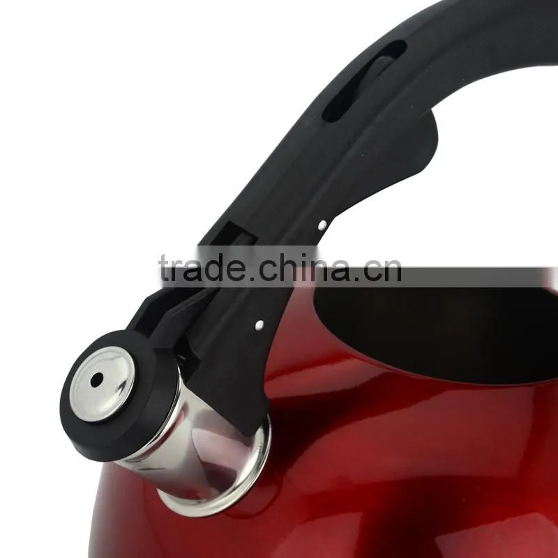 Red color korean stainless steel water pot / tea kettle