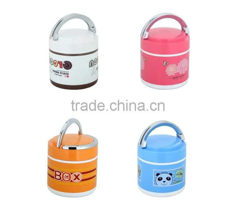 stainless steel bento food warmer container/ bulk layered lunch box thermal