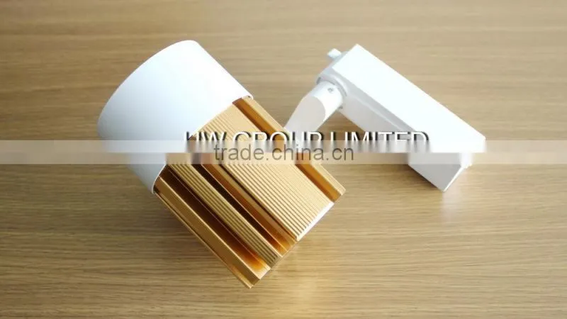 2015 golden color wholesale track light lamp spotlight with warm white pure cold white color