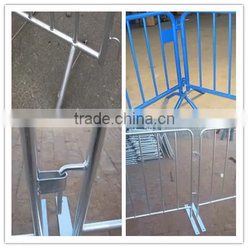 Safety powder coated road pedestrian barrier