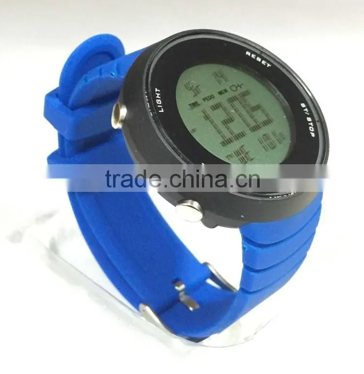 2015 New Style Heart Rate Pedometer Monitor Watch Excellent Quality Digital Sports Watch with Solf Band