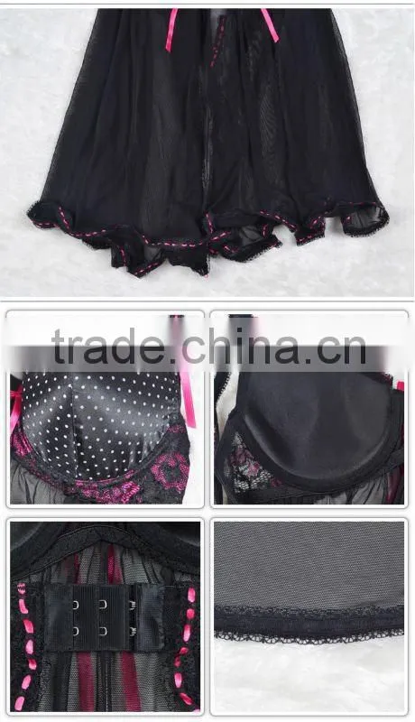 latest design sexy hot transparent lady's short babydolls0 5092