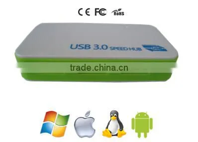High Speed Factory Provide Directly Mini 4 Port USB 3.0 Speed Hub with LED Indicator