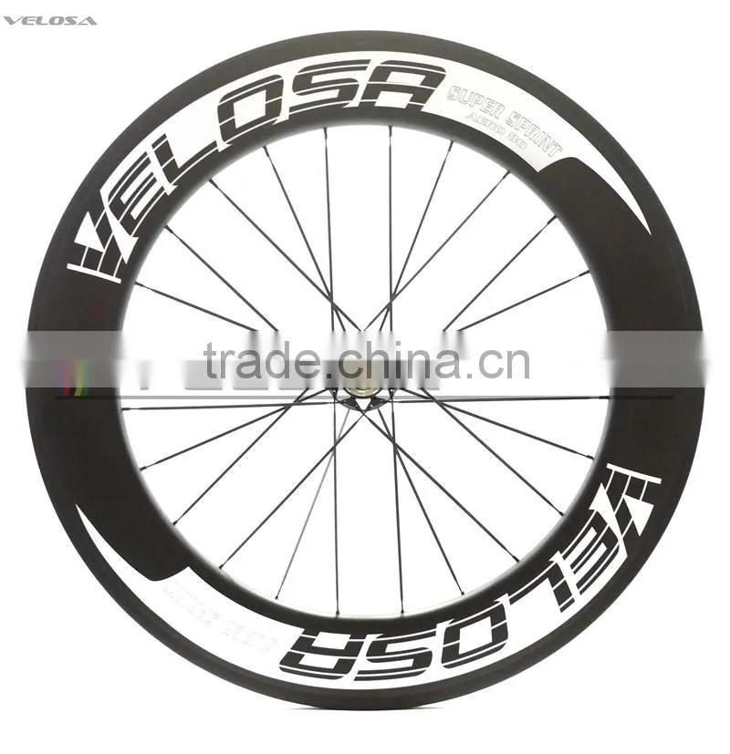 Velosa logo Straight Pull 88mm Clincher Road Carbon Bike wheels Racing Bicycle carbon Wheelset Bitex R51 Hubs fast shipping!
