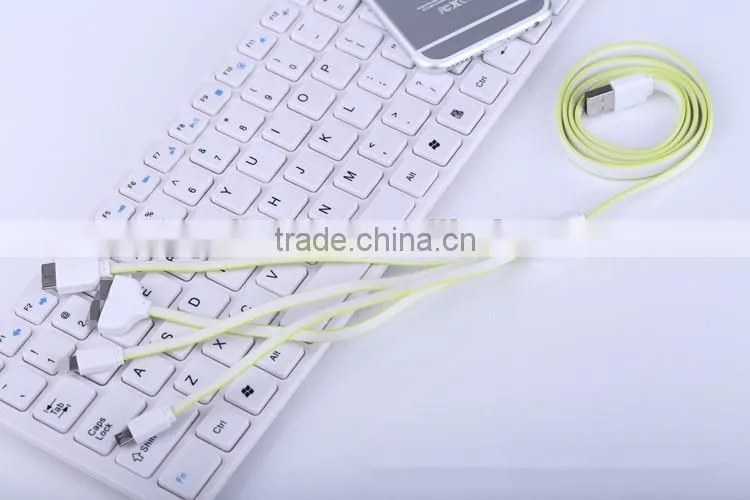 Top quality 4 in 1 charging data micro usb cable for iphone