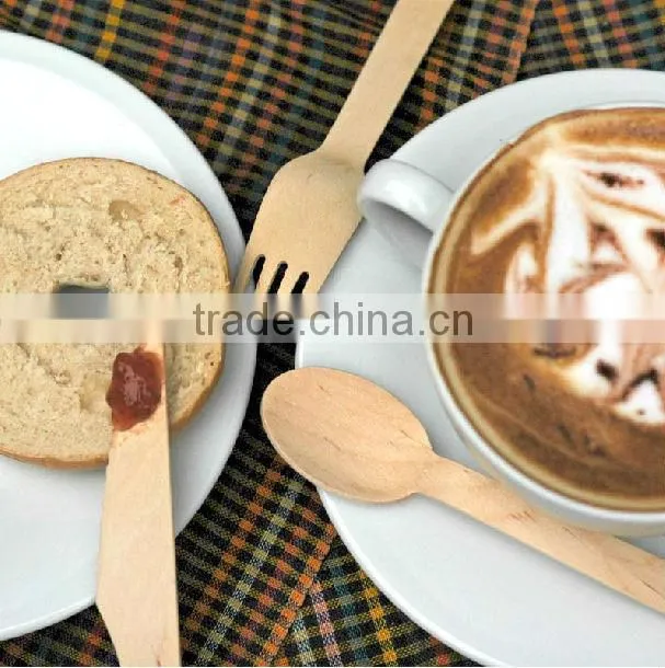 6.5 Inches Red Polka Dot Printed Wooden Spoons Utensils