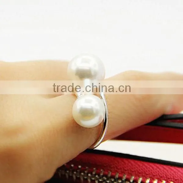 2015 Spring New Style Fashion Hot Selling Open Design Pearl Ring