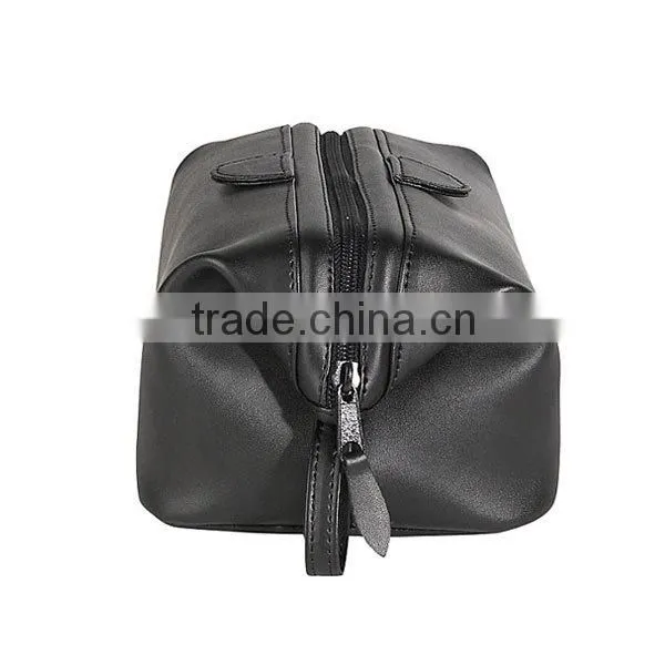 High Quality Soft Leather travel beauty kit toilet bag womens toilet bag for wholesale